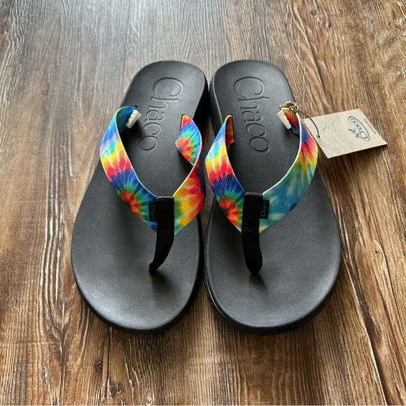 NWT! Men’s Chaco Chillos Flip Flop Dark Tie Dye Size 12 - Picture 5 of 5